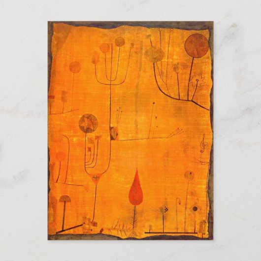 Klee - Früchte auf Rot Postkarte (Vorderseite)