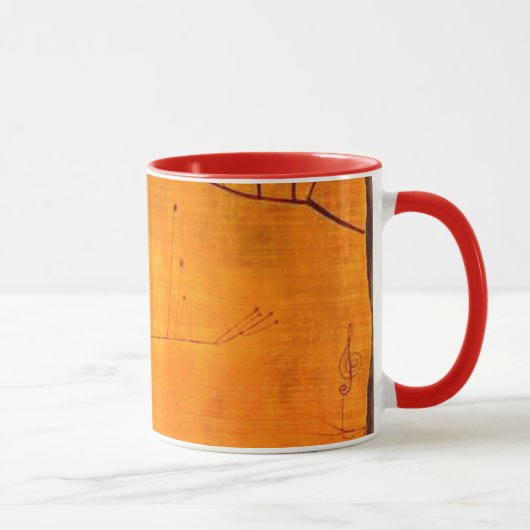 Klee - Früchte auf Rot Tasse (Rechts)