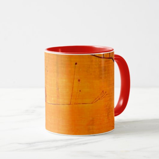Klee - Früchte auf Rot Tasse (VorderseiteRechts)