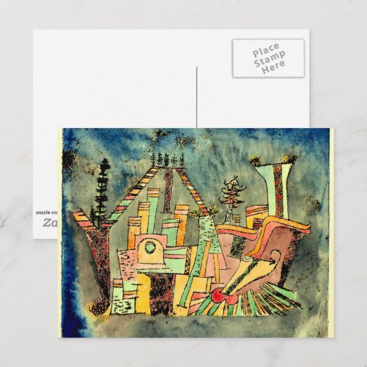 Klee - Garten über Debris Postkarte (Vorne/Hinten)