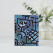 Klee - Gefangene, abstrakte Kunst Postkarte (Stehend Vorderseite)