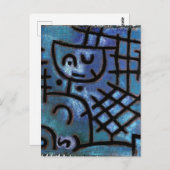 Klee - Gefangene, abstrakte Kunst Postkarte (Vorne/Hinten)