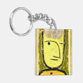 Klee - Gelb-grünes, abstraktes Kunstwerk Schlüsselanhänger (Vorderseite links)
