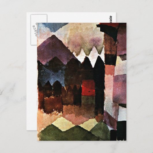 Klee - Haartrockner im Garten von Marc Postkarte (Vorne/Hinten)