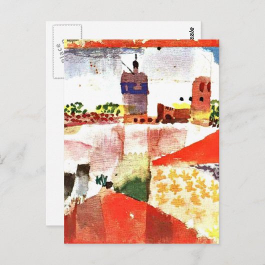 Klee - Hammamet mit Moschee Postkarte (Vorne/Hinten)