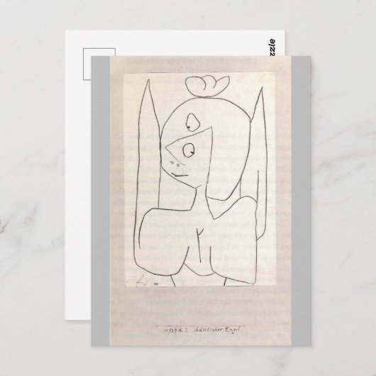 Klee - Hasslicher Engel Postkarte (Vorne/Hinten)