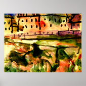 Klee - Häuser in der Nähe der Kiesgrube, Poster (Vorne)