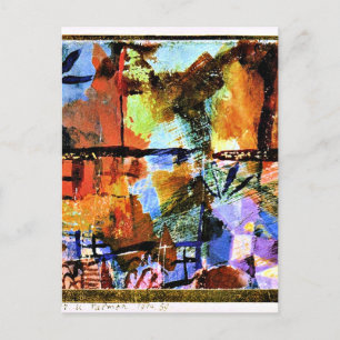 Klee - Häuser und Palmen Postkarte