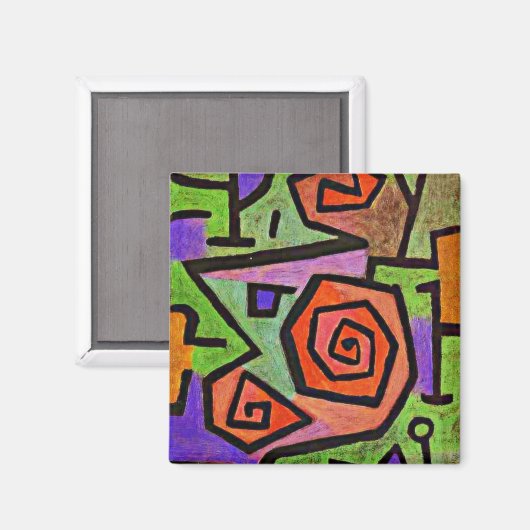 Klee - heroische Rose, Magnet (Vorderseite/Rückseite)