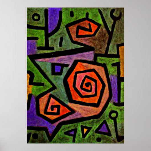 Klee - heroische Rose Poster (Vorne)