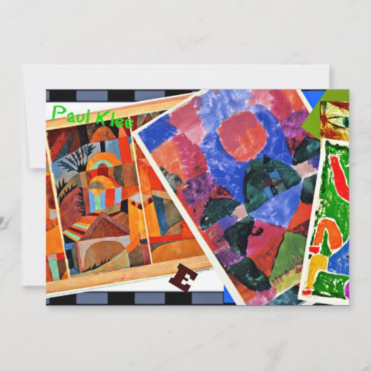 Klee - I Liebe Paul Klee, Collage, Mitteilungskarte (Vorderseite)