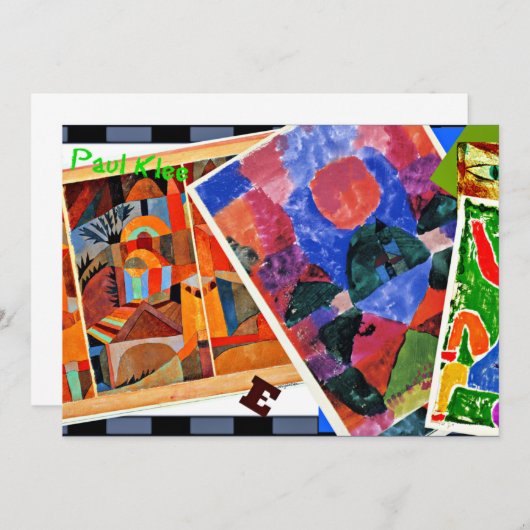 Klee - I Liebe Paul Klee, Collage, Mitteilungskarte (Vorne/Hinten)