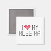 Klee Kai Liebe Zitat Magnet (Vorderseite/Rückseite)