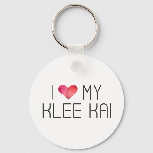 Klee Kai Liebe Zitat Schlüsselanhänger (Vorderseite)