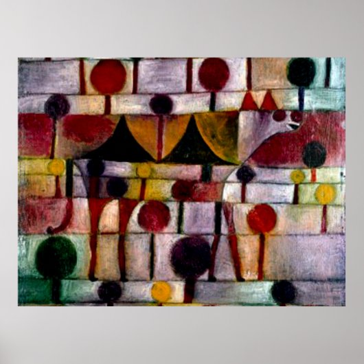 Klee - Kamel in der Rhythmischer Baumlandschaft Kl Poster (Vorne)