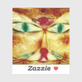 Klee - Katze und Vogel Aufkleber (Blatt)