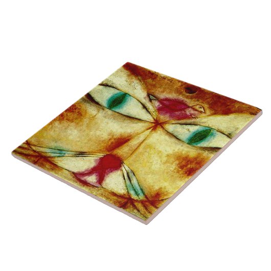 Klee - Katze und Vögel Fliese (Seite)