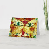 Klee - Katze und Vögel Karte (Vorderseite)