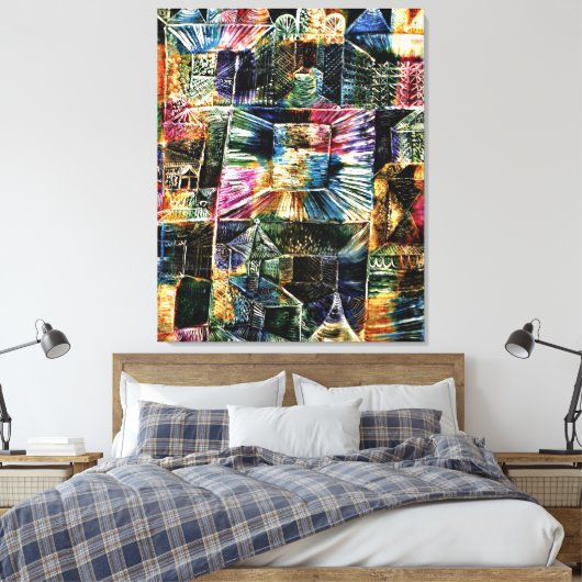 Klee - Kiosk-Architektur Leinwanddruck (Insitu (Schlafzimmer))