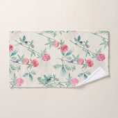 Klee, Kleeblatt auf Beige. Badhandtuch Set (Handtuch)