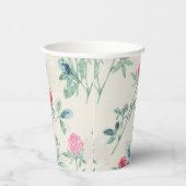 Klee, Kleeblatt auf Beige. Pappbecher (Rechts)