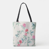 Klee, Kleeblatt auf Beige. Tasche (Rückseite)