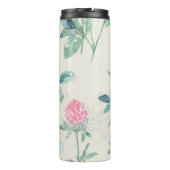 Klee, Kleeblatt auf Beige. Thermosbecher (Rückseite)