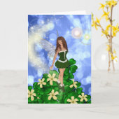 Klee - Kleeblatt-Fee Karte (Gelbe Blume)