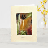 Klee - Kleiner Baum, abstrakte Kunst Karte (Gelbe Blume)