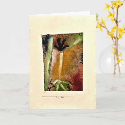 Klee - Kleiner Baum, abstrakte Kunst Karte (Gelbe Blume)