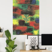 Klee - Kleiner Baum zwischen Gebüsch Poster (Heimbüro)