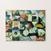 Klee - Komposition mit dem gelben Halbmond Puzzle (Horizontal)