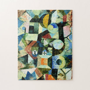 Klee - Komposition mit dem gelben Halbmond Puzzle