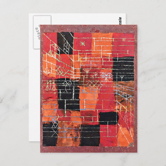 Klee - Konfiguration, abstrakte Kunst, Postkarte (Vorne/Hinten)