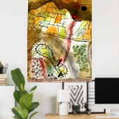 Klee - Kurzbeschreibung eines Bergpasses Poster (Heimbüro)