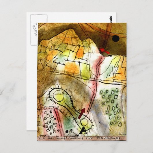 Klee - Kurzbeschreibung eines Bergpasses Postkarte (Vorne/Hinten)