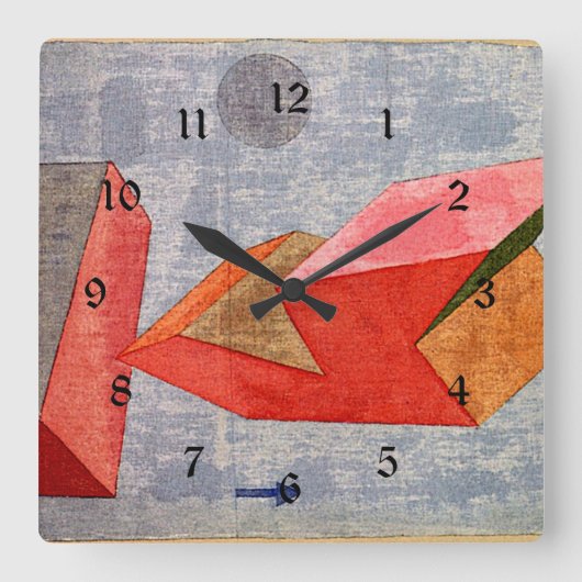 Klee - Kurze Seereise Quadratische Wanduhr (Vorderseite)