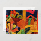 Klee - Landschaft mit Flaggen Postkarte (Vorne/Hinten)