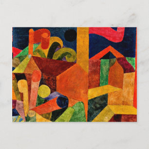 Klee - Landschaft mit Flaggen Postkarte