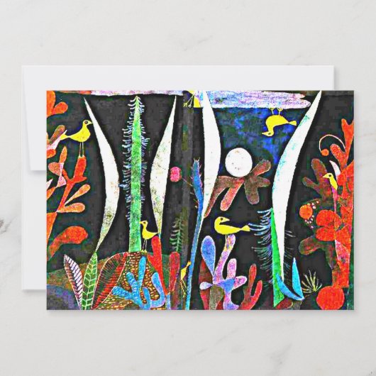 Klee - Landschaft mit Gelben Vögeln Karte (Vorderseite)
