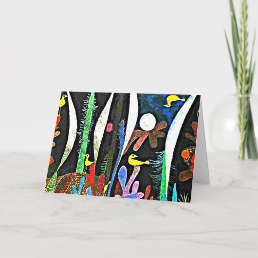 Klee - Landschaft mit Gelben Vögeln Karte (Vorderseite)