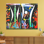 Klee - Landschaft mit Gelben Vögeln Leinwanddruck (Insitu (Wohnzimmer))