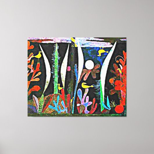 Klee - Landschaft mit Gelben Vögeln Leinwanddruck (Vorderseite)