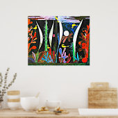 Klee - Landschaft mit Gelben Vögeln Poster (Küche)