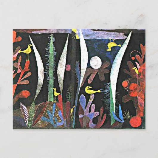 Klee - Landschaft mit Gelben Vögeln Postkarte (Vorderseite)