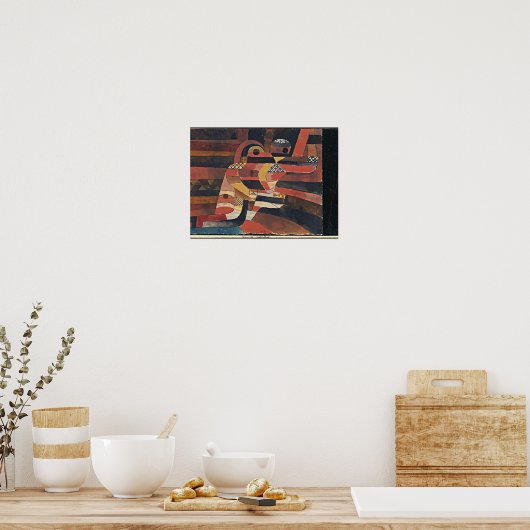 Klee - Liebhaber, farbenfrohe Malerei von 1920 Poster (Küche)