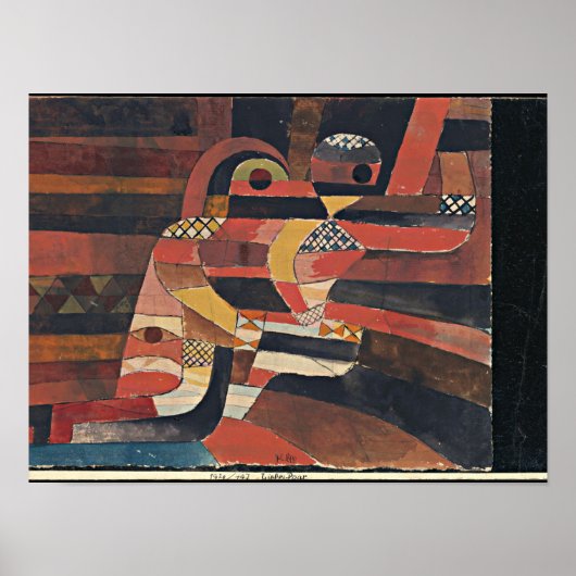 Klee - Liebhaber, farbenfrohe Malerei von 1920 Poster (Vorne)