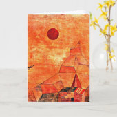 Klee - Marchen, buntes Kunstwerk Karte (Gelbe Blume)