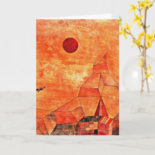 Klee - Marchen, buntes Kunstwerk Karte (Gelbe Blume)