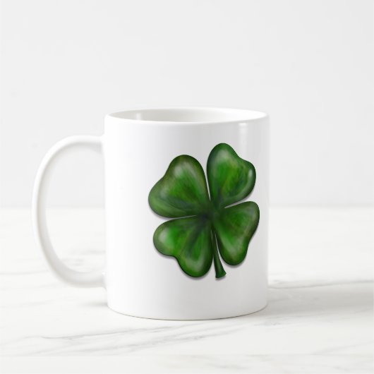 Klee mit 4 Blättern Kaffeetasse (Links)